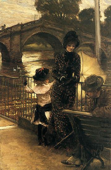 James Joseph Jacques Tissot By the Thames at Richmond oil painting picture